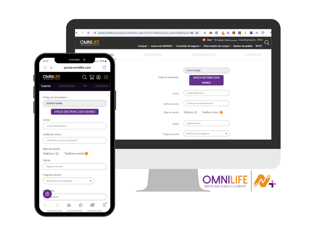 Regístrate a OMNILIFE y Seytu